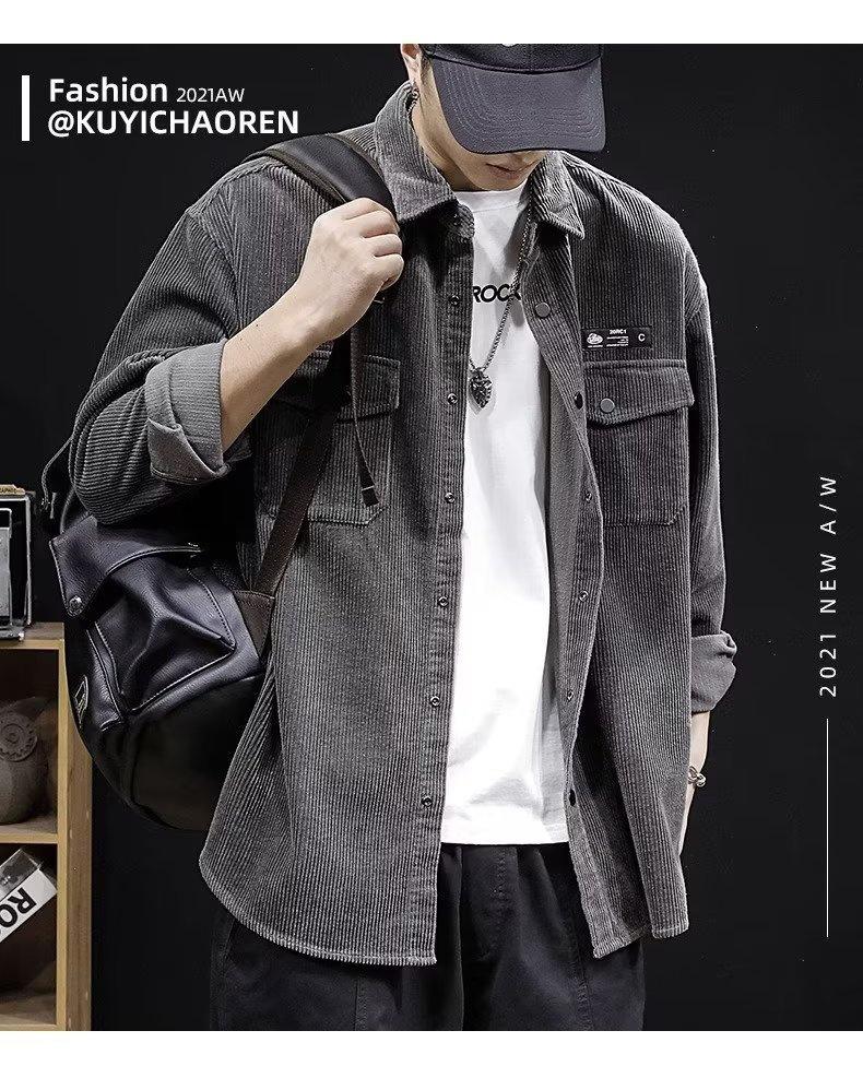 2024 Trendy Men's Casual Loose Lapel Workwear Jacket