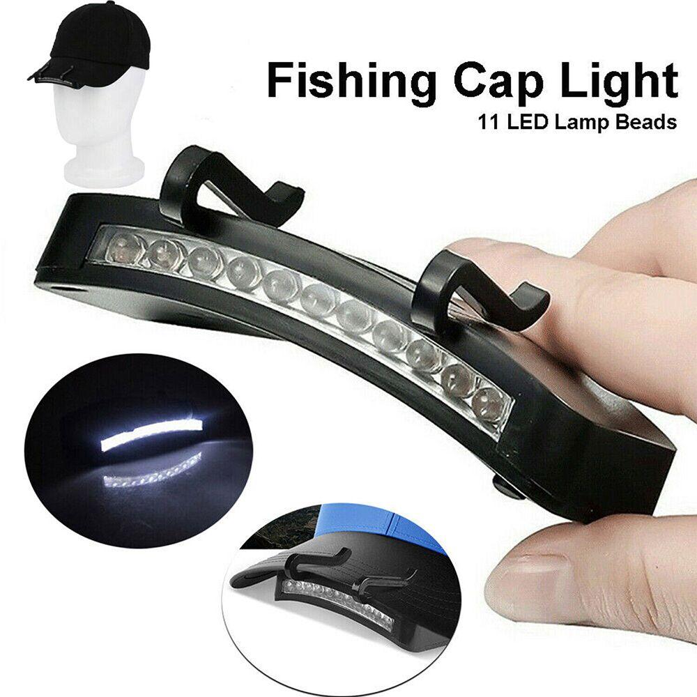 

Clip Light Super Bright 11 LED Cap Headlight Head Cap Light Work HeadLamp Running Head Flashlight