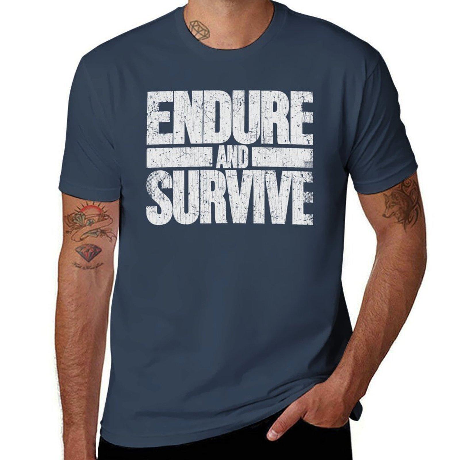 Endure And Survive Tshirt Christmas Casual Short Sleeve Top S