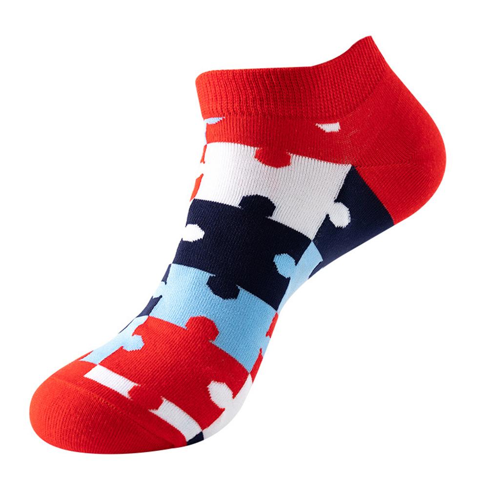Fashion Funny Men's Hip Hop Harajuku Cartoon Cotton  Fruit Animal Beer Food Happy Casual Business Short Socks Gift Dropship