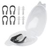 4pcs Soft Swimming Nose Clips Ear Plugs Set Waterproof Noise Cancelling Swim Dive Supplies