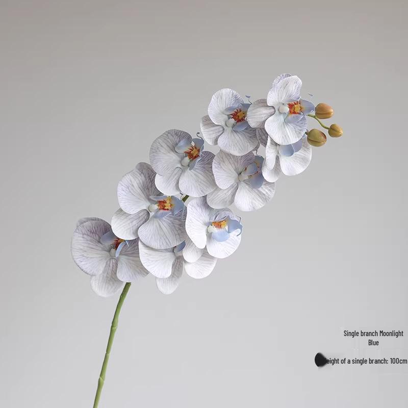 Große 9-Kopf Phalaenopsis Orchidee Künstliche Blume für Hotel- oder Wohnzimmerdekoration