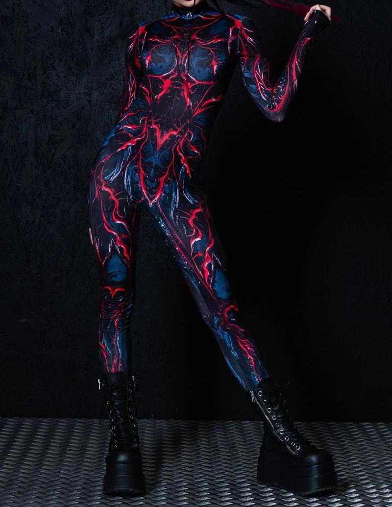 

3D цифровая печать сценические костюмы для взрослых Хэллоуин мероприятия карнавал тематическая вечеринка косплей костюм ролевые игры комбинезон