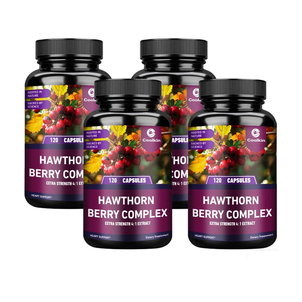 Coolkin High Potency Hawthorn Berry Capsules, Concentrated Extract, Easily Absorbed, Suitable for Adults, Natural Supplement