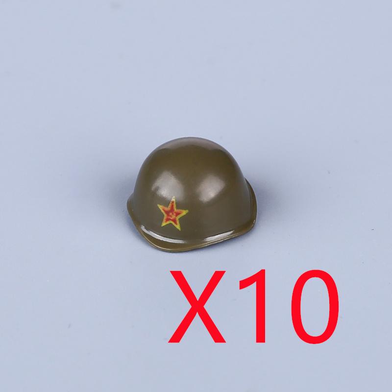 Building Blocks Accessories Figure Soldier Soviet Army Helmet Toy Hat Mini Brick Goggles Cape Fringe Belt Gift Toys K048