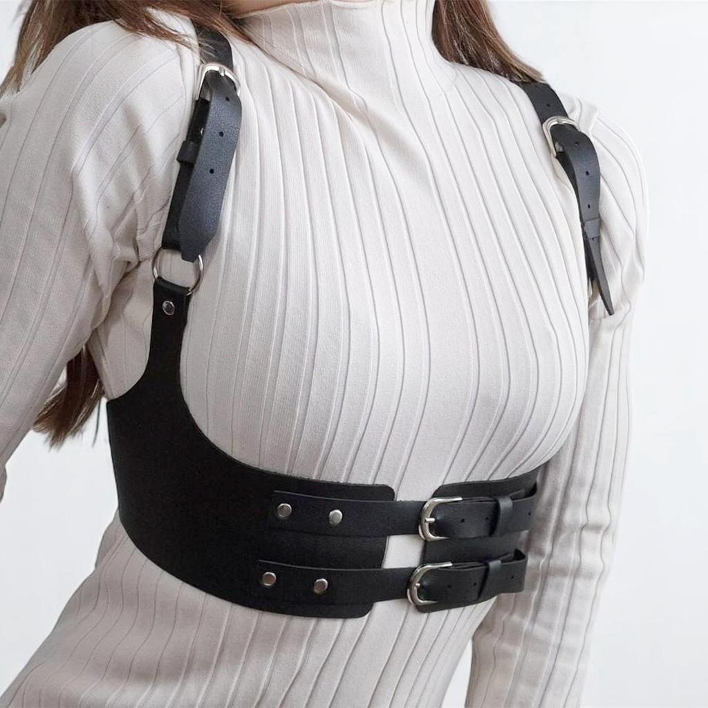 Women Trend Punk Belt Corset Belt Wear Belt Female Street Style Corset Top Decorative Harness Straps Clothing Leather Corset