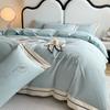 Cotton Polished 4Pcs Set, Autumn And Winter Thickened Quilt Cover, Pure Cotton Bed Sheet, Mattress Light Luxury Bedding 4