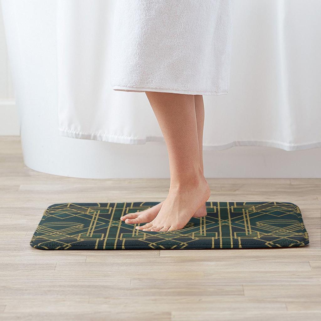 Art Deco Elegant Gatsby Stil Rutschfeste Fußmatte Bodenmatte Abriebfester Teppich für Küche Eingang Haus Wohnzimmer Fußmatte Matten