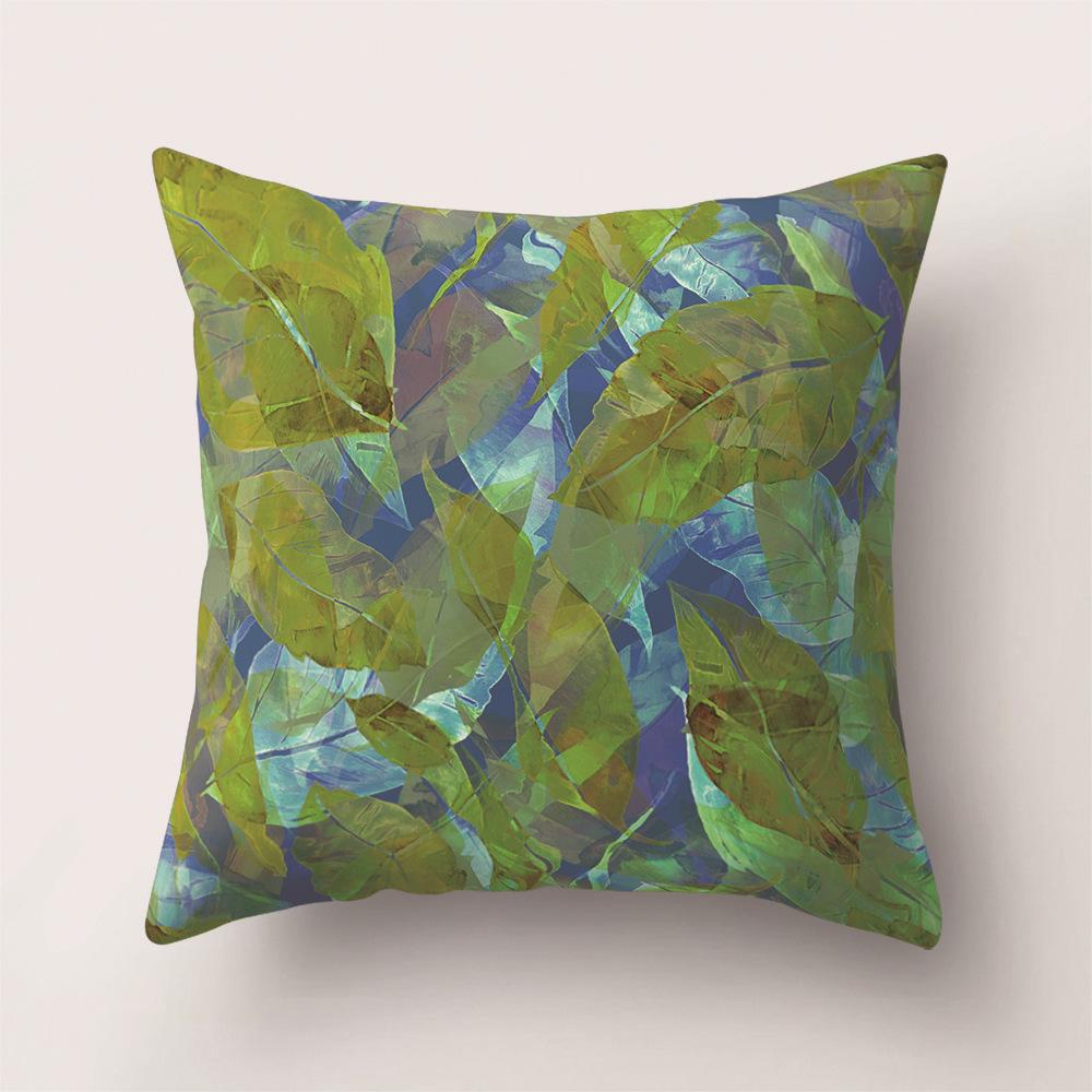 Tropical Rainforest Leaves Flowers and Plants Animals Printed Pattern Pillowcase Air Cushion Cover