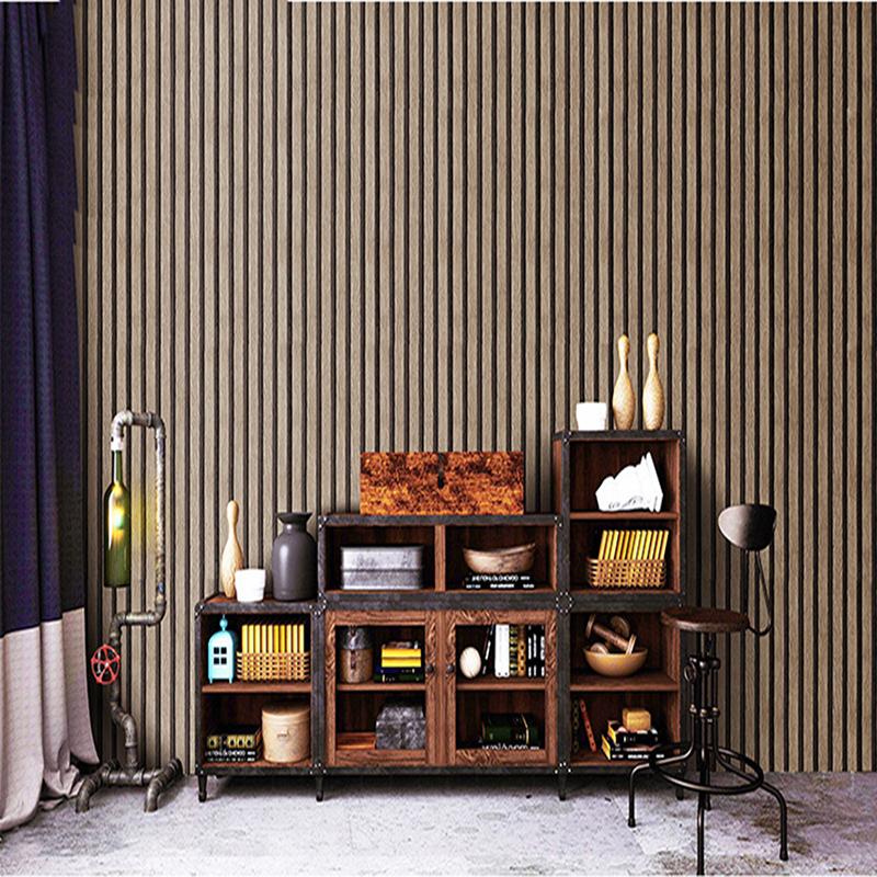 45CM Self-adhesive Home Decoration Waterproof Background Wall Stickers Wood Stripes Desk Cabinet Big Roll PVC Wallpaper