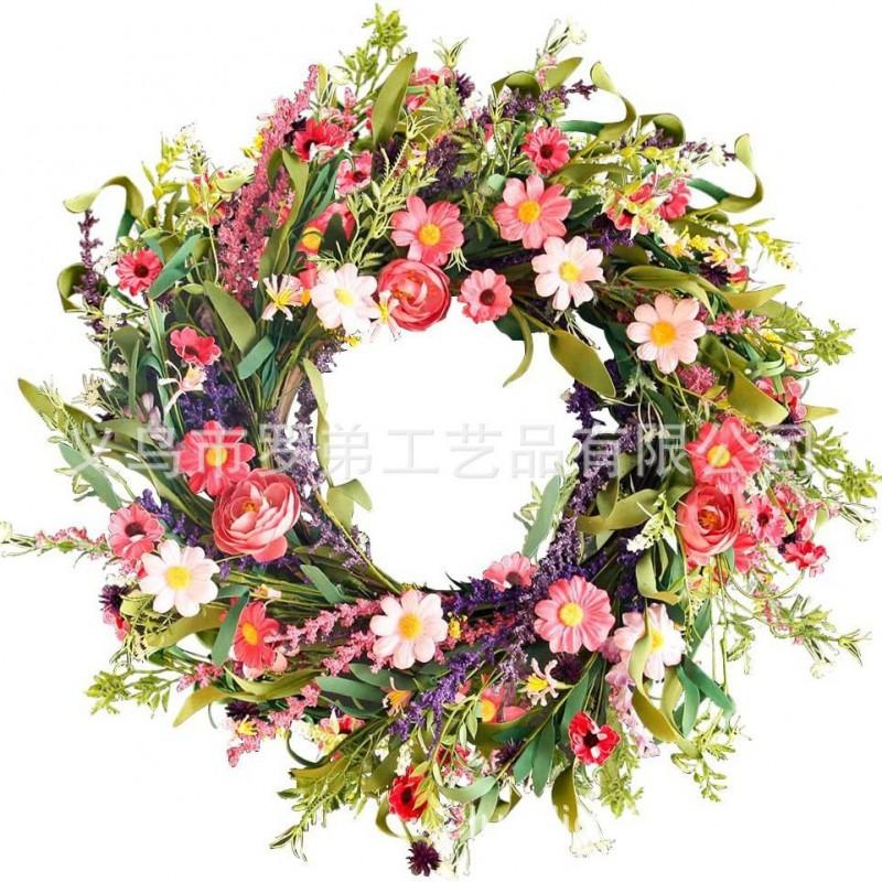 Artificial Flower Wreath Easter Valentines Day Hotel Restaurant Door Decorations