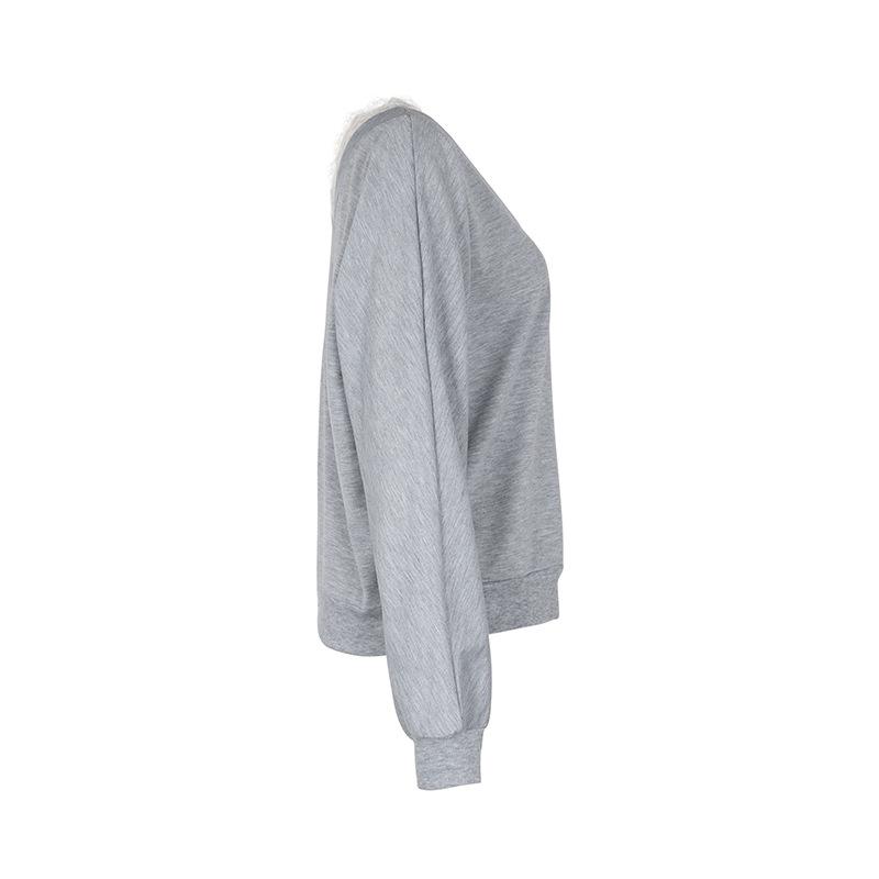 Spring and Autumn Women's Blouse Fashion Solid Color Comfortable Casual Sweatshirt Long Sleeve Top