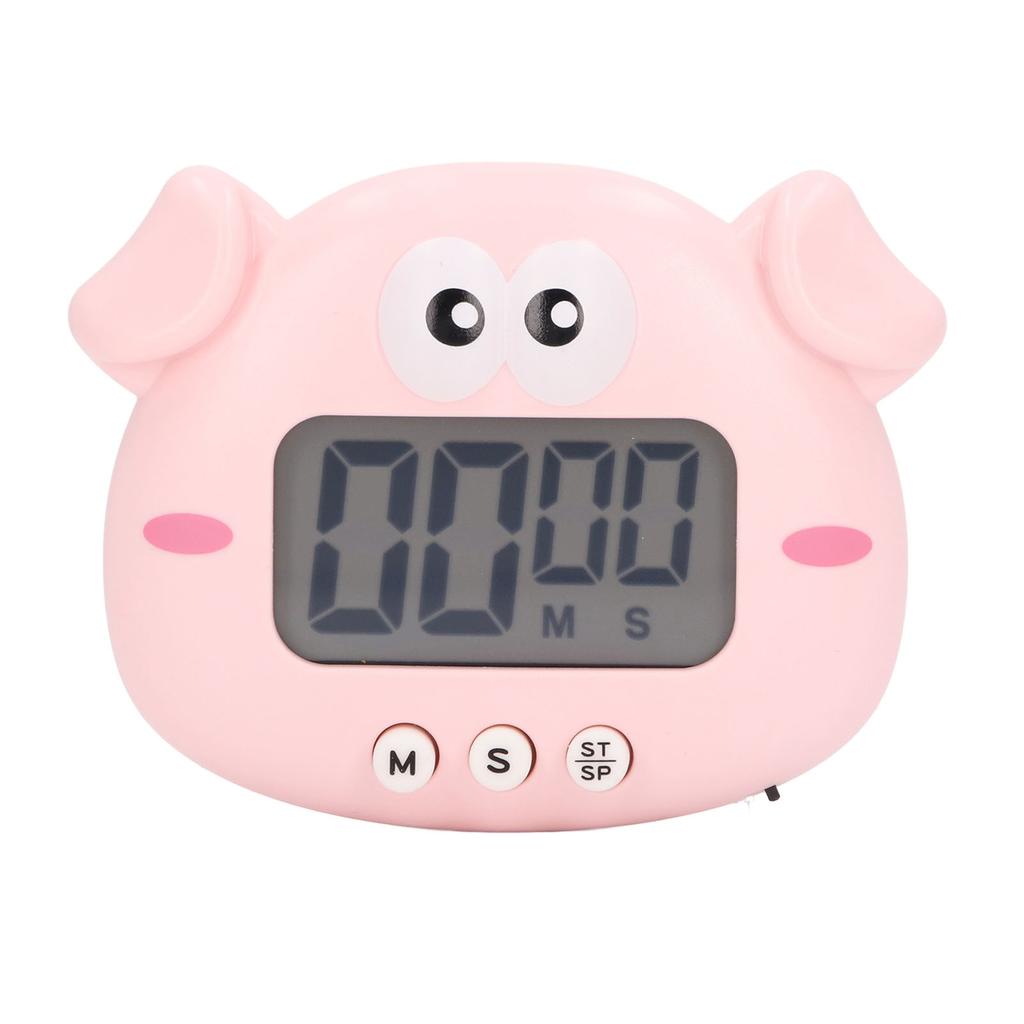 Cartoon Digital Timer ABS Portable Lightweight Simple To Use Cute Cartoon Timer for Kitchen Cooking