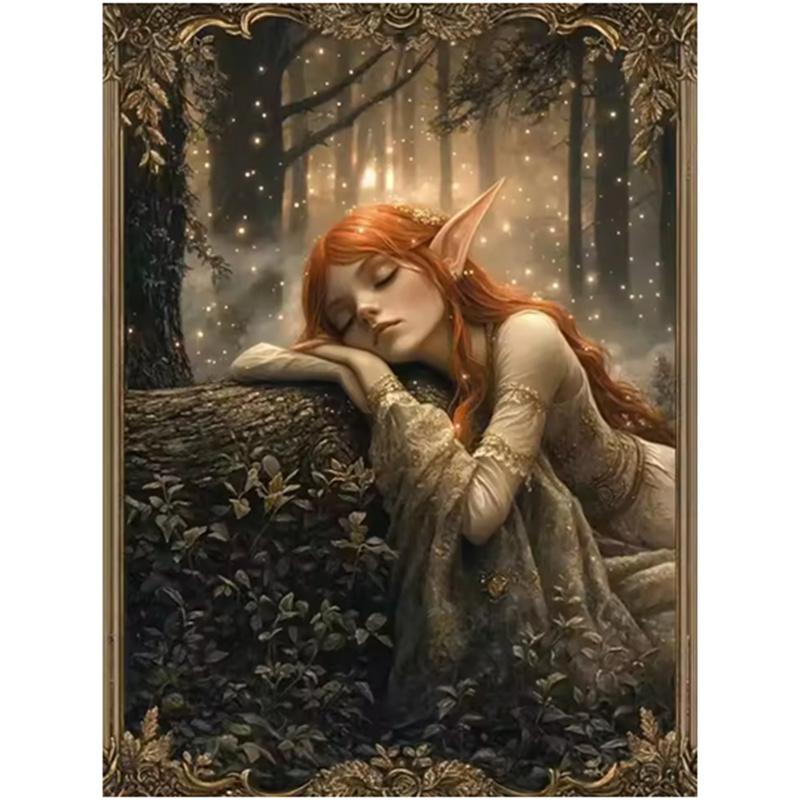 5D Diy Diamant Kunst Malerei Tier Stickerei Wald Elf Mädchen Wolf Bild Diamant Mosaik Neue 2025 Strass Hause Dekoration