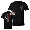 Thin Red Line USA Flag Skull Firefighter TShirt 100 Cotton ONeck Summer Short Sleeve Casual Mens Tshirt Size S3XL