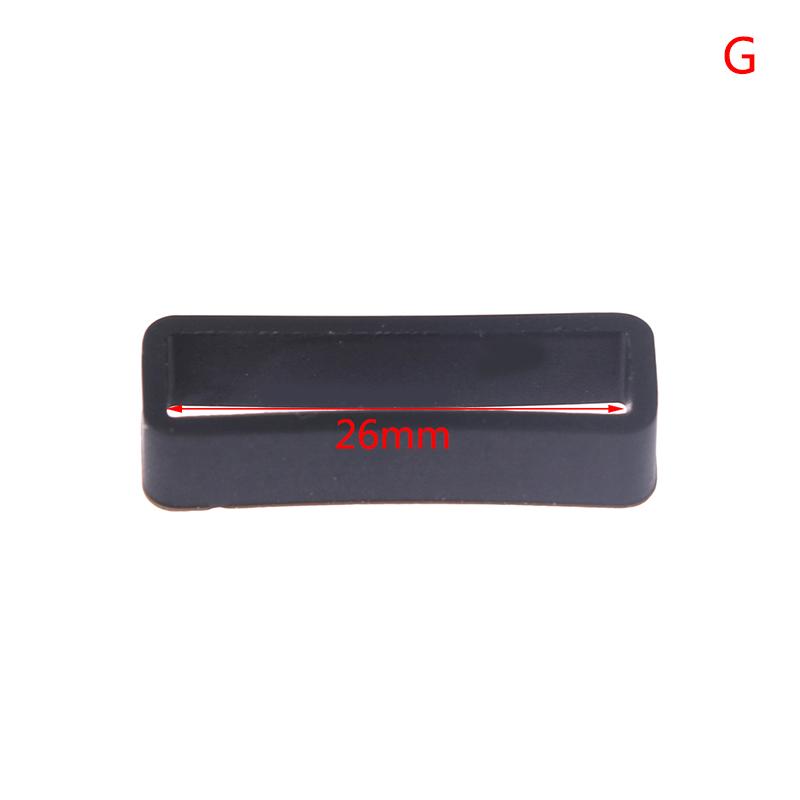 7 Mărimi Negru Silicon Curea Ceas Inel de Reținere Buclă Cauciuc Inel cu Cataramă 14-26Mm