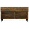 Shoe Cabinet Smoked Oak 102 x 35 x 55 cm Wood Based Panel