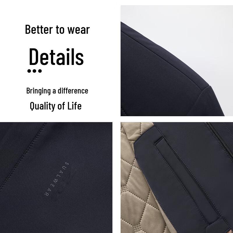 SHANSHAN Men's Wool-Blend Hooded Thermal Padded Jacket