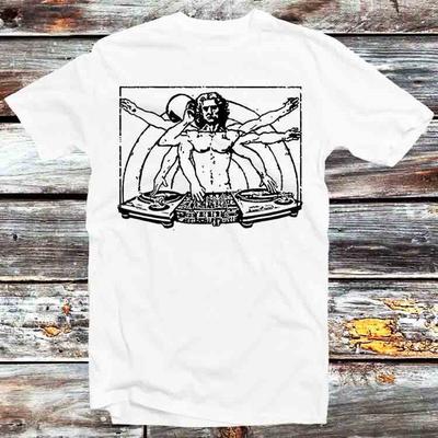 DJ DaVinci Weird Graphic Record Funny 80s T Shirt B537