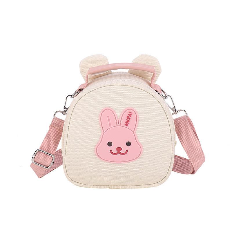 Adorable Cartoon Bear Crossbody Bag For Kids Breathable Fabric Cute Design