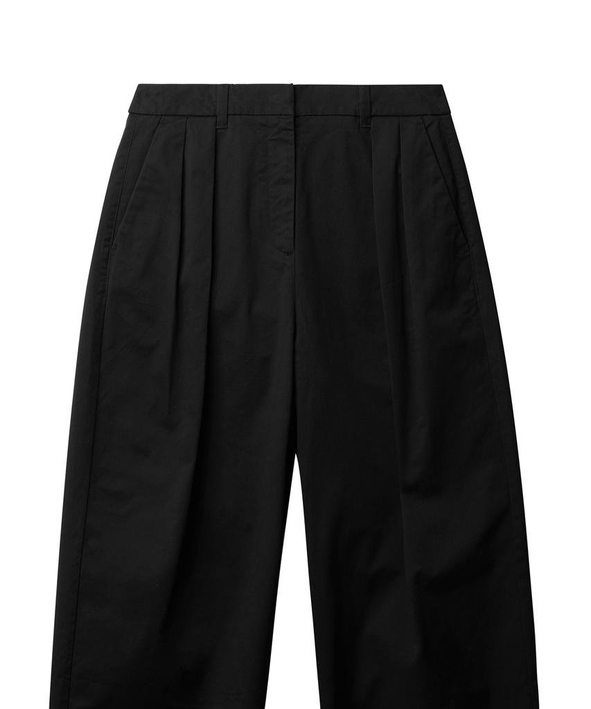 MUSINSA STANDARD WOMAN Women'S Reverse Two-Tuck Wide Chino Pants [Black]