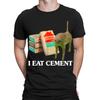 Ich esse Zement Verfluchte Katze Lustiges Meme Liebhaber Geschenk Witz Herren Damen T-Shirts TA44