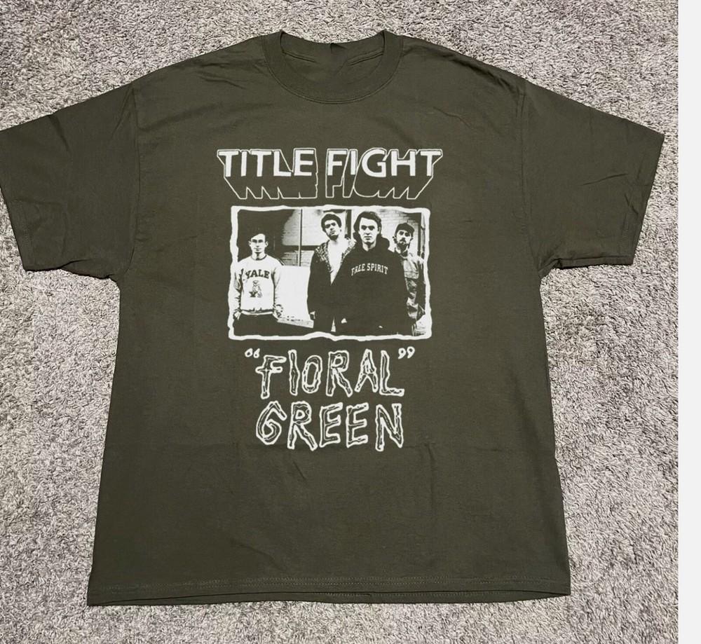 TITLE FIGHT Floral Green Retro Style Green All Size Shirt Unisex T-Shirt S