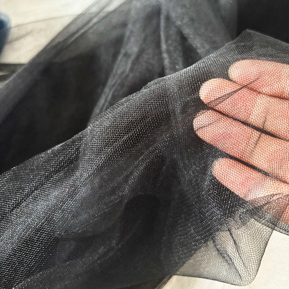 Soft Mesh Tulle Lace Fabric 150x100cm White Black Pink Gauze for DIY Dress Headdress Costume Party Decorative Home Sewing Supply