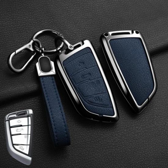 Zinc Alloy Leather Car Key Case Cover For BMW X2 X3 X4 X5 X6 X7 M5 X1 X2 X3 X4