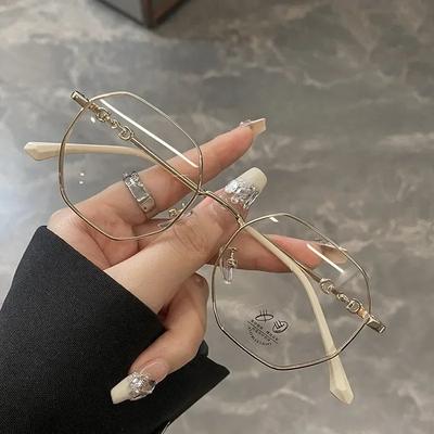 Anti-radiation Glasses for Women Student Glasses Anti-blue Light Oval Frame Computer Glasses Replaceable Lenses