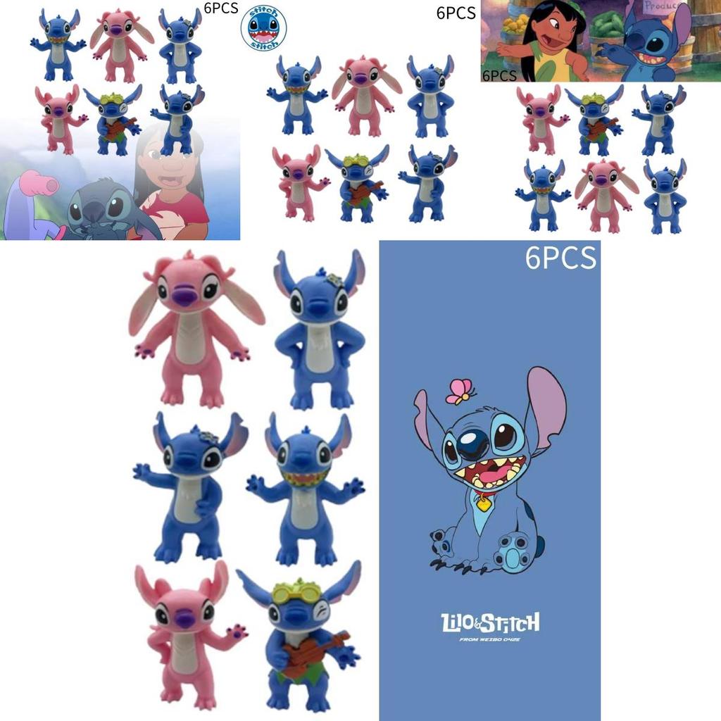 6-pack Of Sturdy 8cm Stidi Figure Toys For Cake Decoration 150g Plastic Material