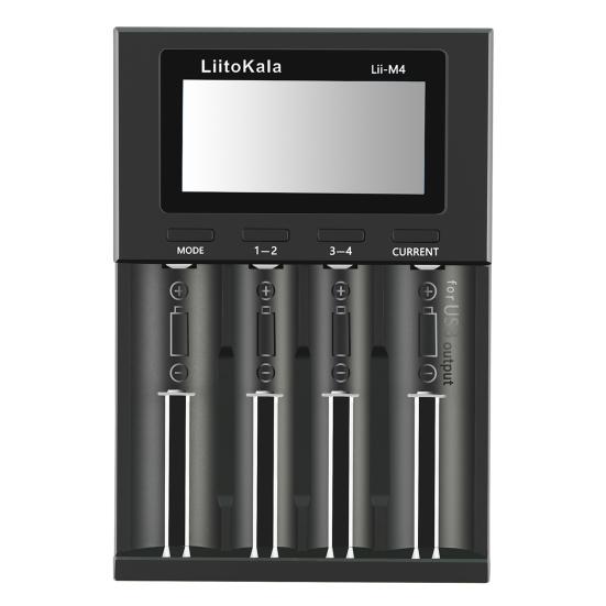 

LiitoKala Lii-M4 Зарядний пристрій для акумуляторів РК-дисплей Універсальна швидка зарядка 4 слоти 5V2A