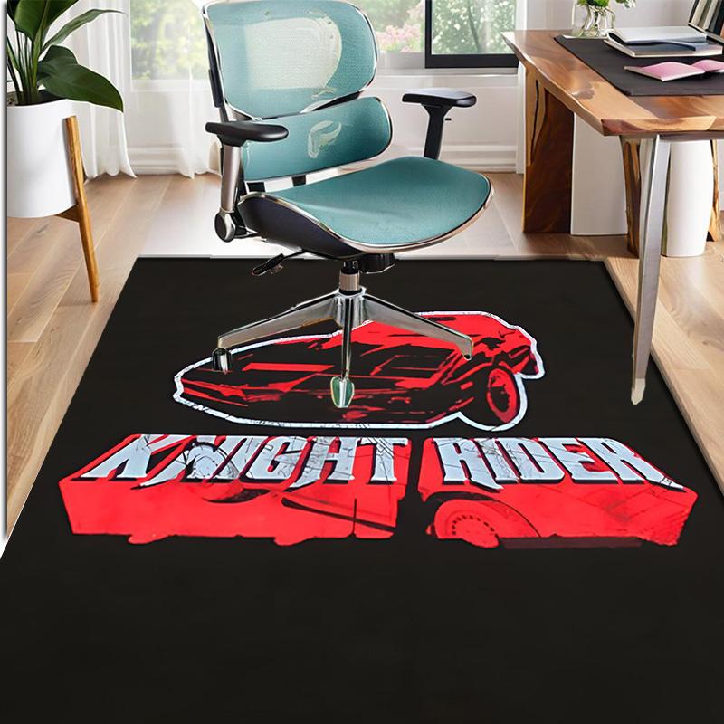 Knight Rider Pattern Rug, Indoor/Outdoor Mat, for Picnic, Gameroom, Bedroom, Office, Living Room, Home Decor Carpet, Birthday Gift