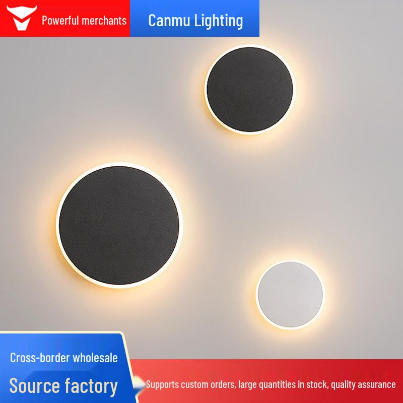 Nordic Style LED Round Wall Lamp - Bedroom, Living Room & Indoor Lighting
