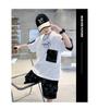 Children's wear boys' summer short sleeved set 2026 new style, medium and large children's summer sports thin style, summer style cool and fashionable