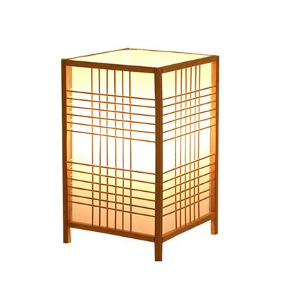 Tejido de bambú Artesanía de bambú Escritorio de estudio minimalista para dormitorio Lámpara de libro pequeña Lámpara de escritorio para mesita de noche Lámpara de libro japonesa
