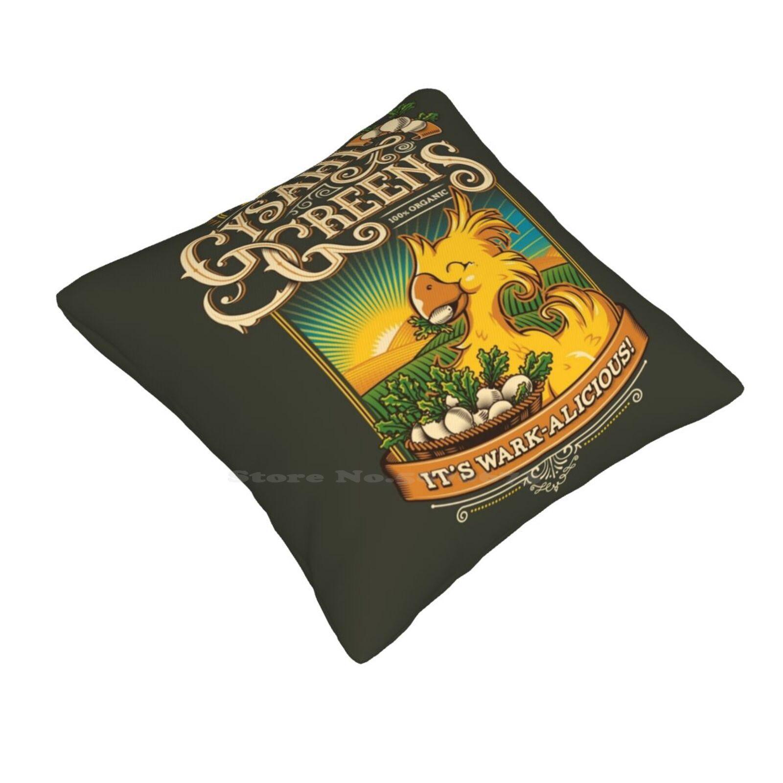 

WarkAlicious Home Sofa Car Cushion Cover Pillowcase Final Fantasy Chocobo Boco Gysahl Greens Farm Fresh Fan Art Square Enix 30cmx30cm