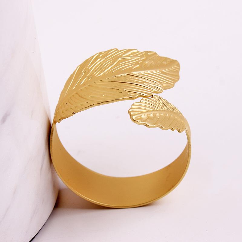 Leaf Napkin Ring, New Style, Napkin Buckle, Metal Napkin Ring, High-end Hotel, Wedding Opening Cloth Ring