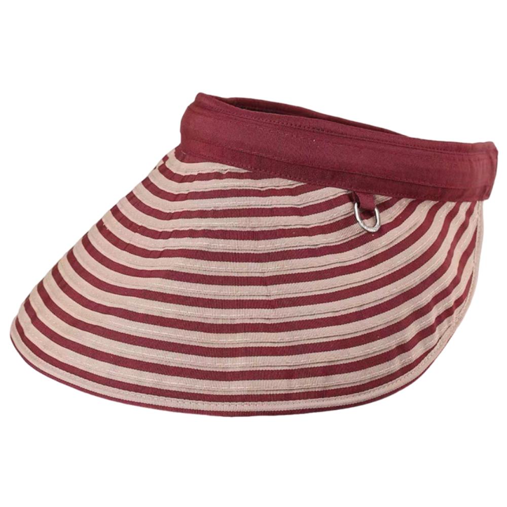 Foldable Stripe Empty Top Hat Wide Brim Striped Headband Fashion Sun Protection Cap Beach Holiday