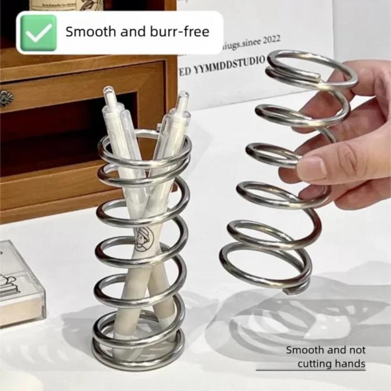 Metal Storage Rack Toothbrush Holder Desktop Storage Rack Bathroom Drain Storage Rack Makeup Brush High-end Hollow Pen Holder