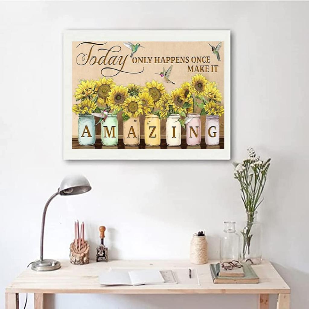 DIY Diamantové malování Květiny Sada křížkového stehu Mozaika Umění Diamantový obraz Kruhový/čtvercový Diamantový domov Dekorace