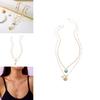 Geometric Pearl Pendant Chain With Shell And Starfish For Summer Beach Vacation