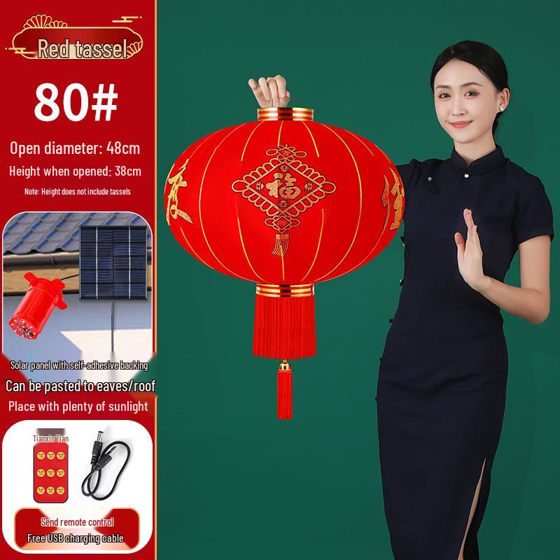 2026 New Style Red Lantern Pair for Main Entrance - Spring Festival Celebration Decor