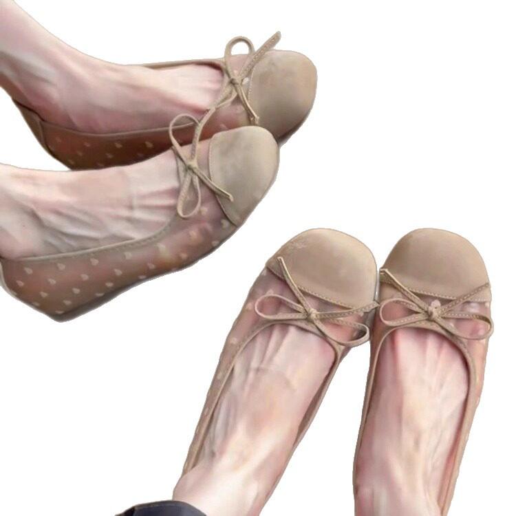 Retro Style High-heel Low-cut Women's Shoes with Breathable Soft Soles