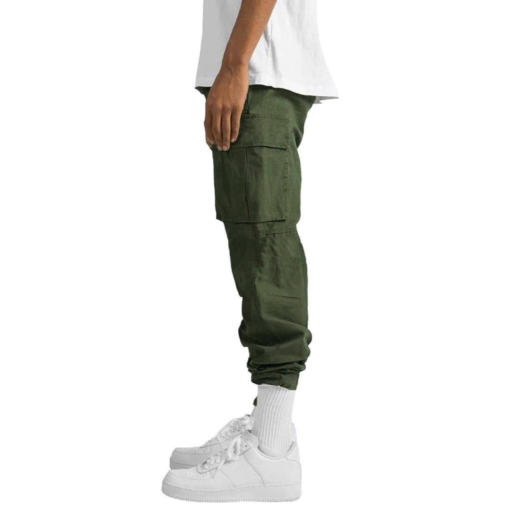 2022 Spring/Autumn Men's Cargo Pants with Drawstring - Casual Long Fit