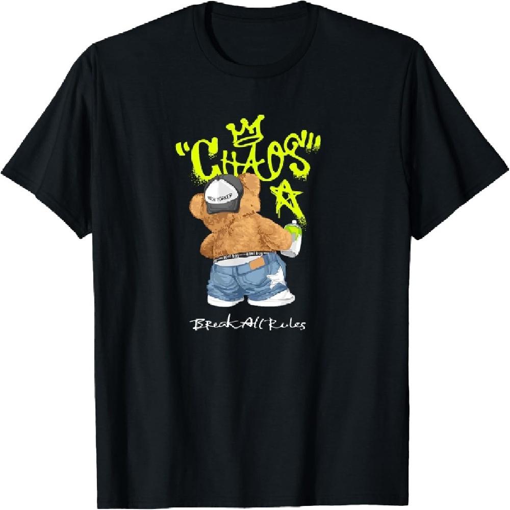 Bear Chaos - Urban Graffiti Aesthetic T-Shirt XXXXXL чёрный