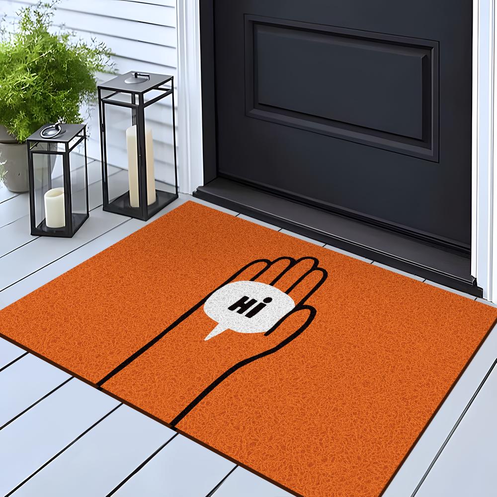 

Cartoon Welcome Door Mat with Alphabets Non Slip Doormat for Entrance Indoor Outdoors Wear Resistant Entrance Mat 400MMx600MM