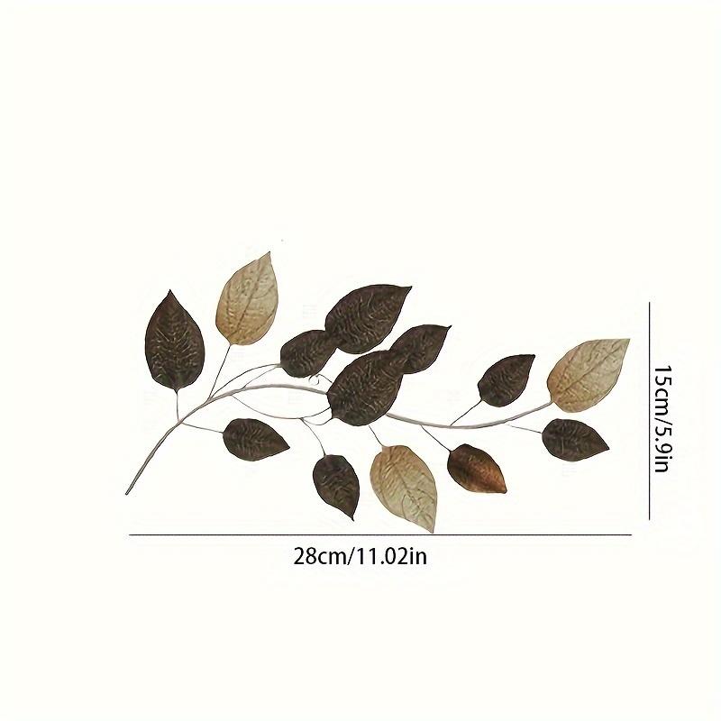 2pcs Metal Wall Decoration Olive Branch Leaves Wall Decoration, Bed Wall Art, Living Room, Outdoor Decoration