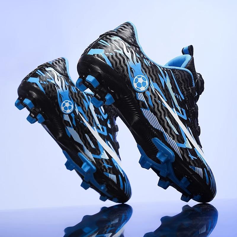 Football Shoes Children's Broken Nail Shoes Primary and Secondary School Students Rotary Buckle Spikes Professional Non-slip Grass Competition Trainin