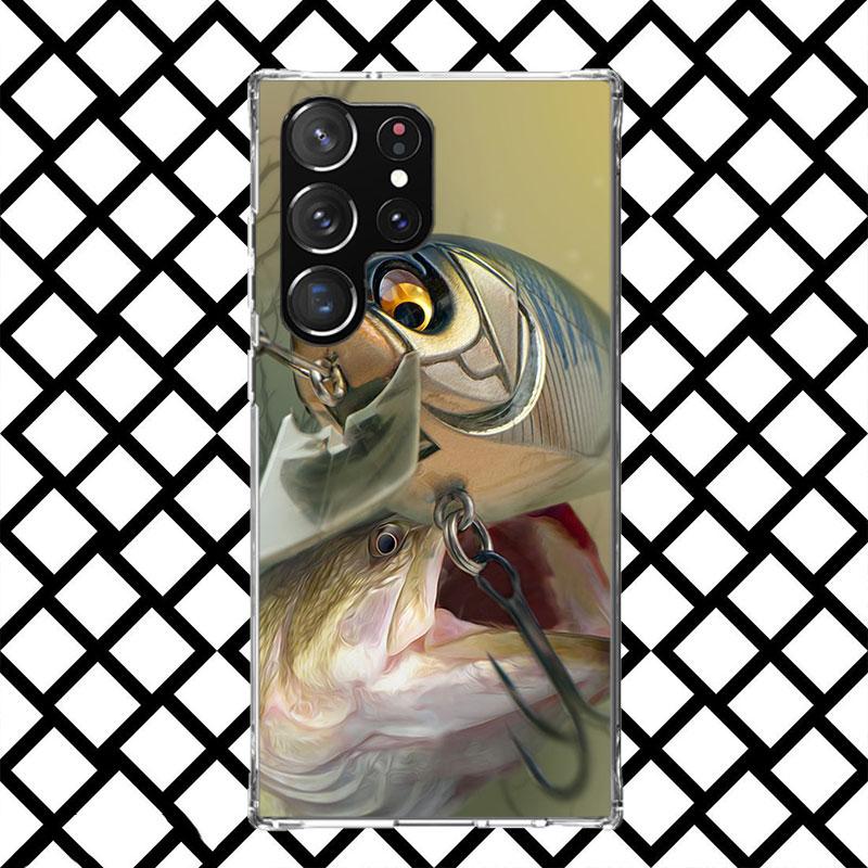 Carp Fish Fishing Rod Hook Phone Case for Samsung Galaxy S26 S25 Edge S24 S23 Ultra S22 Plus S21 FE S20 + Soft Cover Print Funda